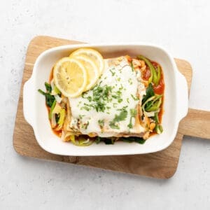 Italiaanse lasagne met zalm en ricotta