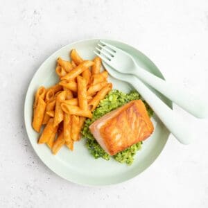 Kids - Pasta zalm met doperwtpesto