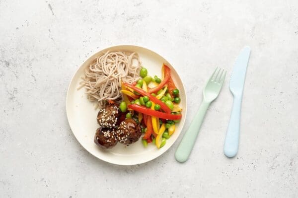 Kids - Teriyaki gehaktballetjes met Soba noedels