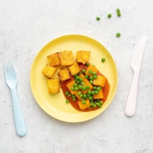 Kids- Polenta met mozzarella en groentestoof