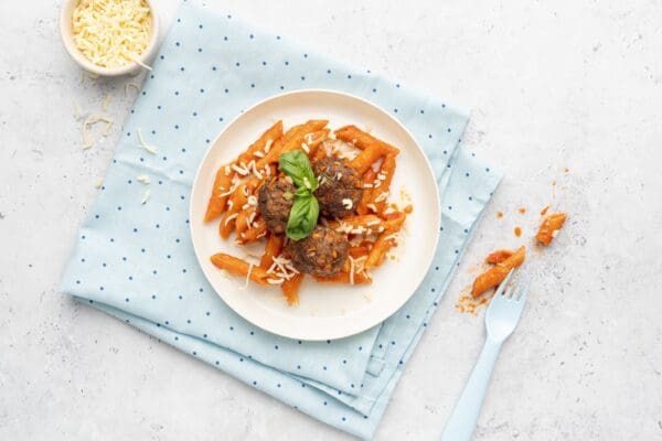 Kids- Linzenpasta en gehaktballetjes met verstopte groenten