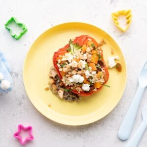 Kids- Paprika gevuld met tomaten bulgur