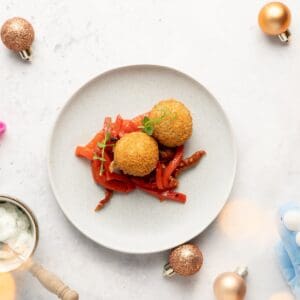 Kids- Arancini ala ragu met geroosterde paprika