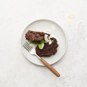 Brownies van courgette, dadels en kokos voor 2p