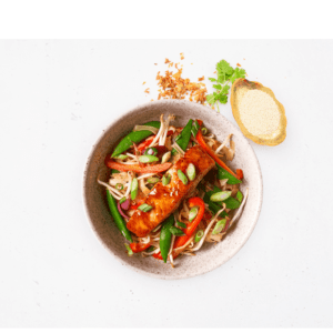 Zalm Teriyaki met noodles