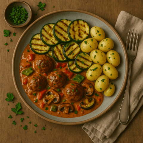 Foto Gehaktballetjes a la Stroganoff