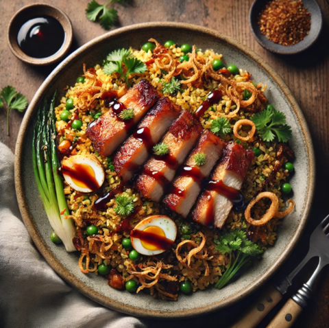 Foto Aziatisch Buikspek met kruidige nasi goreng