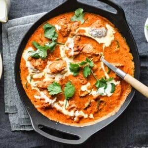 Indiaanse butter chicken met rijst