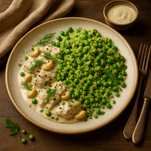 Foto Marokaanse pinda kip, met groene – couscous