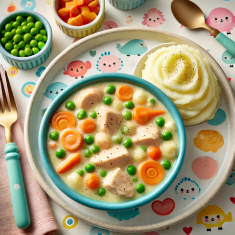 Foto Kids – Romig kippenstoofpotje met puree