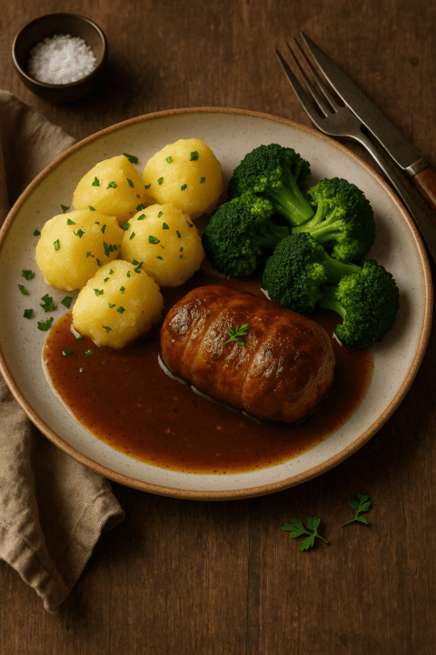 Foto Hollandse Slavink met gestoomde broccoli