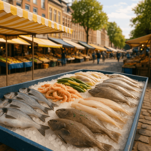 Foto Vis van de markt – verrassingsgerecht van de chef