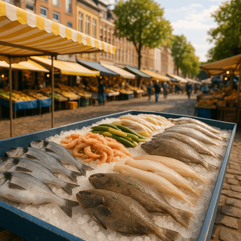 Foto Vis van de markt – verrassingsgerecht van de chef